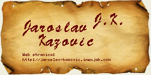Jaroslav Kažović vizit kartica